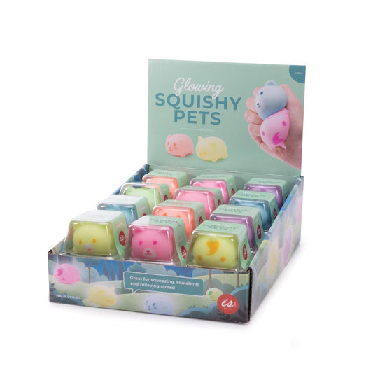 squishy pets that glow in the dark in display box