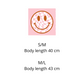 size chart measurements for cropped tshirt from sisterhood store