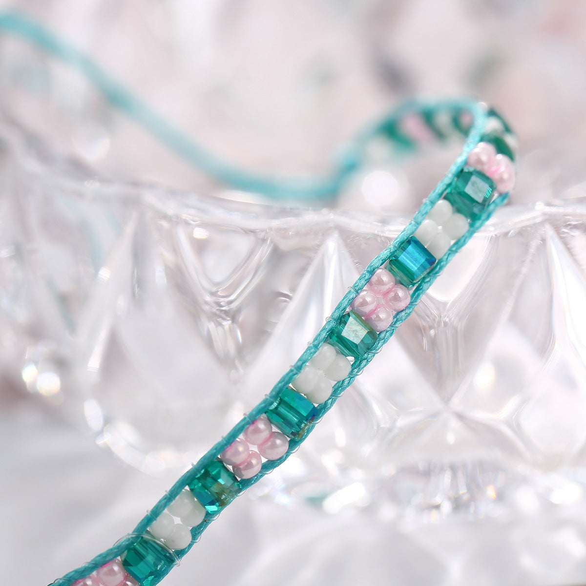 aesthetic sparkly mermaid rice bead bracelet from sisterhood store