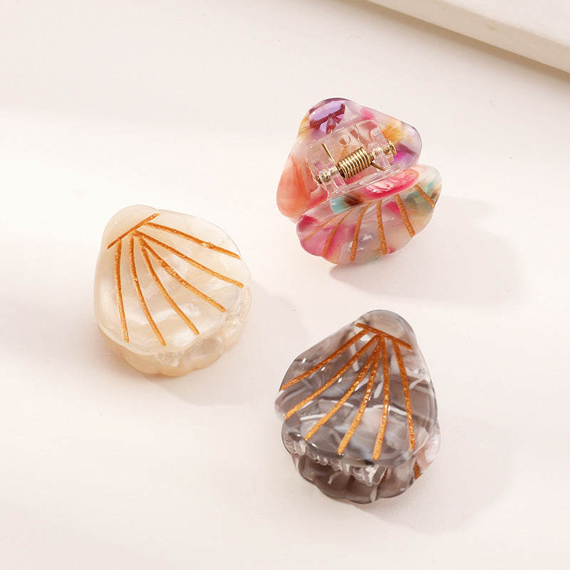 aesthetic shell hair clips in mini size